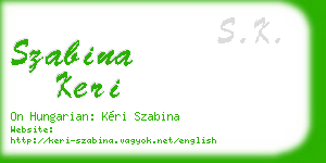 szabina keri business card
