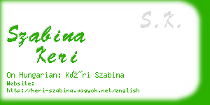 szabina keri business card